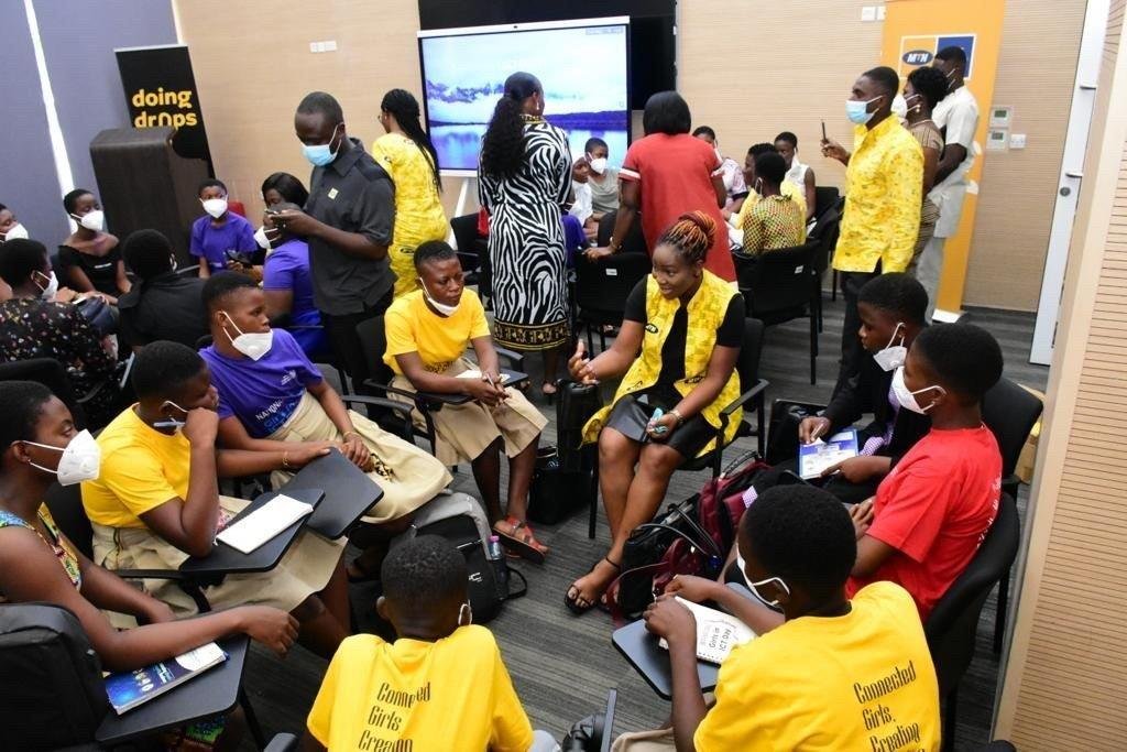 MTN Women in Technology Representative mentoring Girls in ICT at the MTN House in Accra -07
