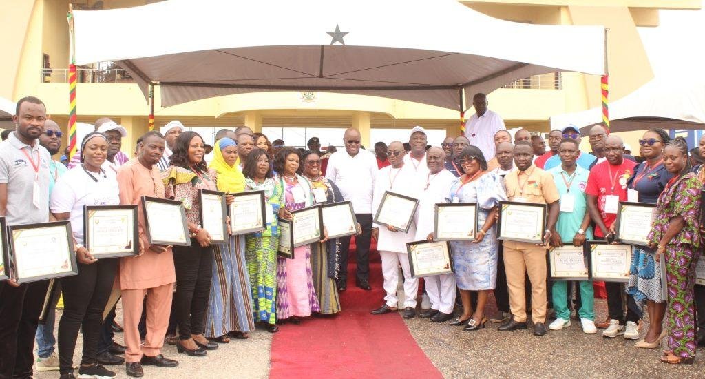 President Akufo-Addo with the award winners