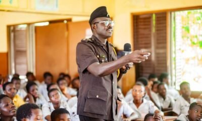 • DSP Samuel kofi Opoku interacting with the students