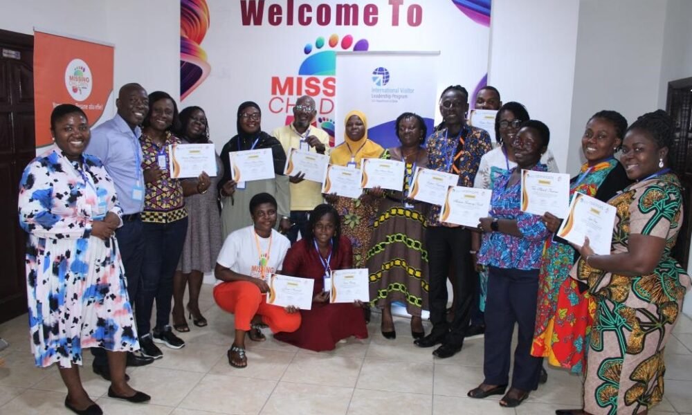 • Particpants displaying their certificates after the training