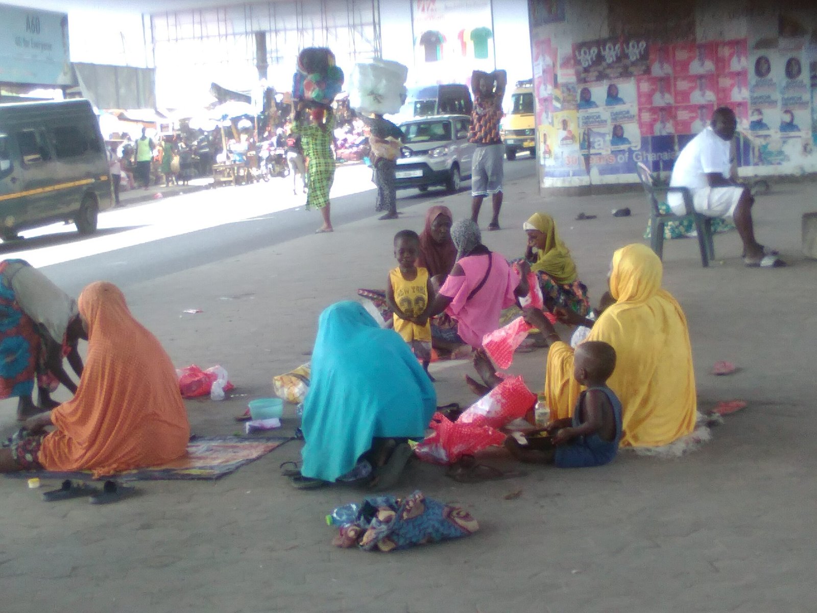 Pavement turned into a resting place for some people