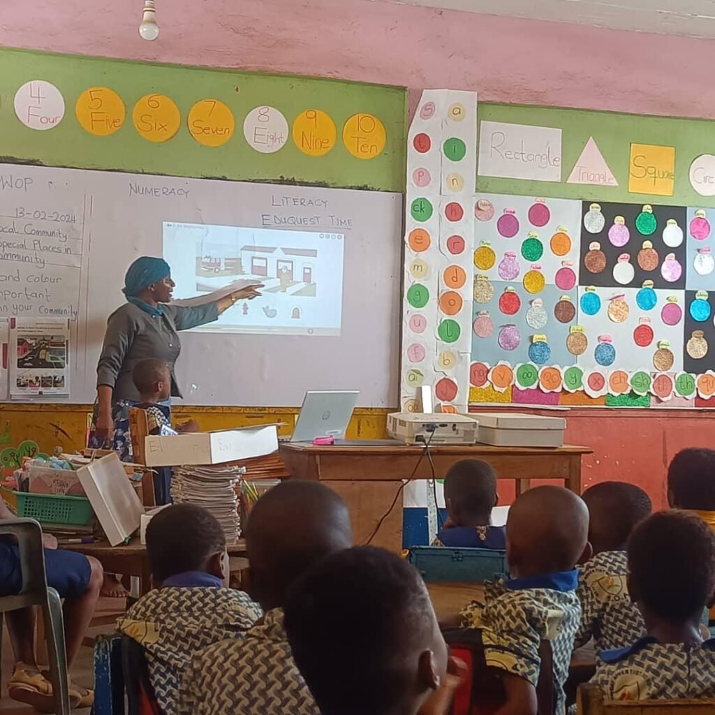 • Mrs Fuseini doing
what she loves best