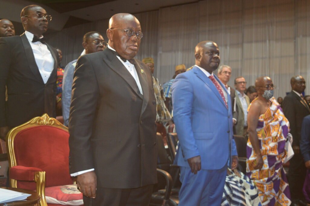 •President Akufo-Addo with the GJA President and others