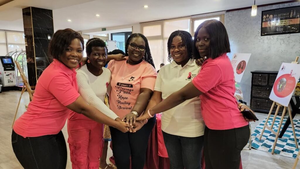Some breast cancer survivors at the event