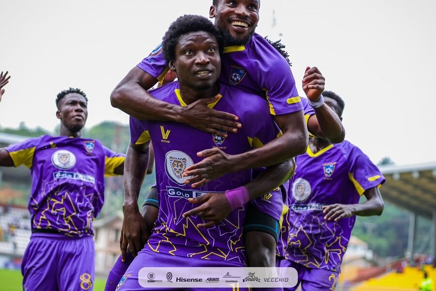 The Medeama players celebrating one of their wins