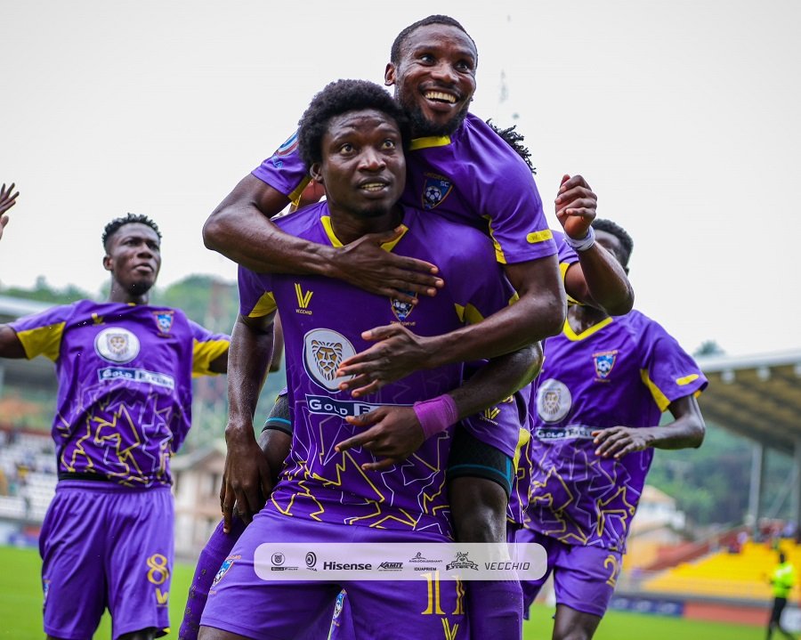 The Medeama players celebrating one of their wins