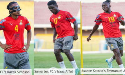 Nations FC’s Razak Simpson Samartex FC’s Isaac Afful Asante Kotoko’s Emmanuel Antwi