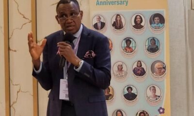 • Dr Hiadzi (Inset) addressing participants at the event