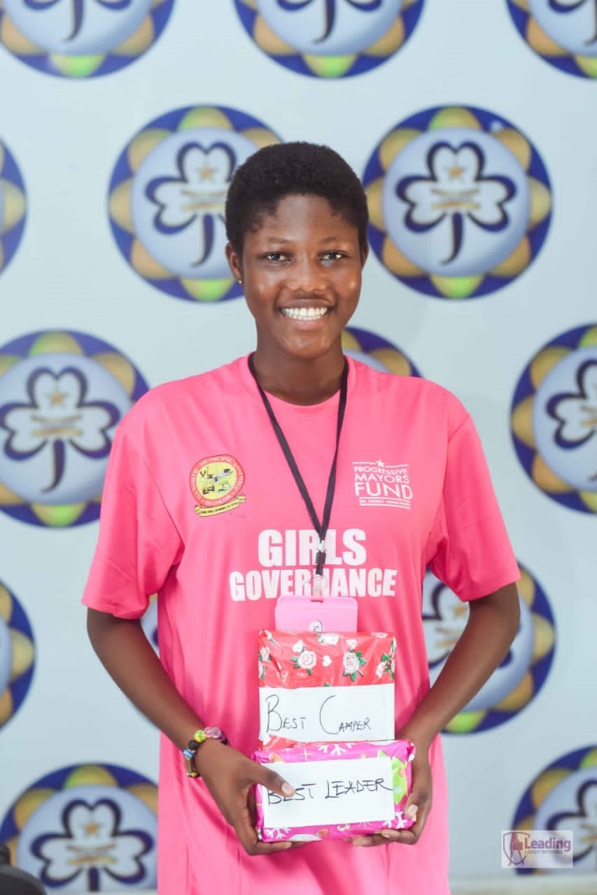 • Ms Boahemaa displaying her award