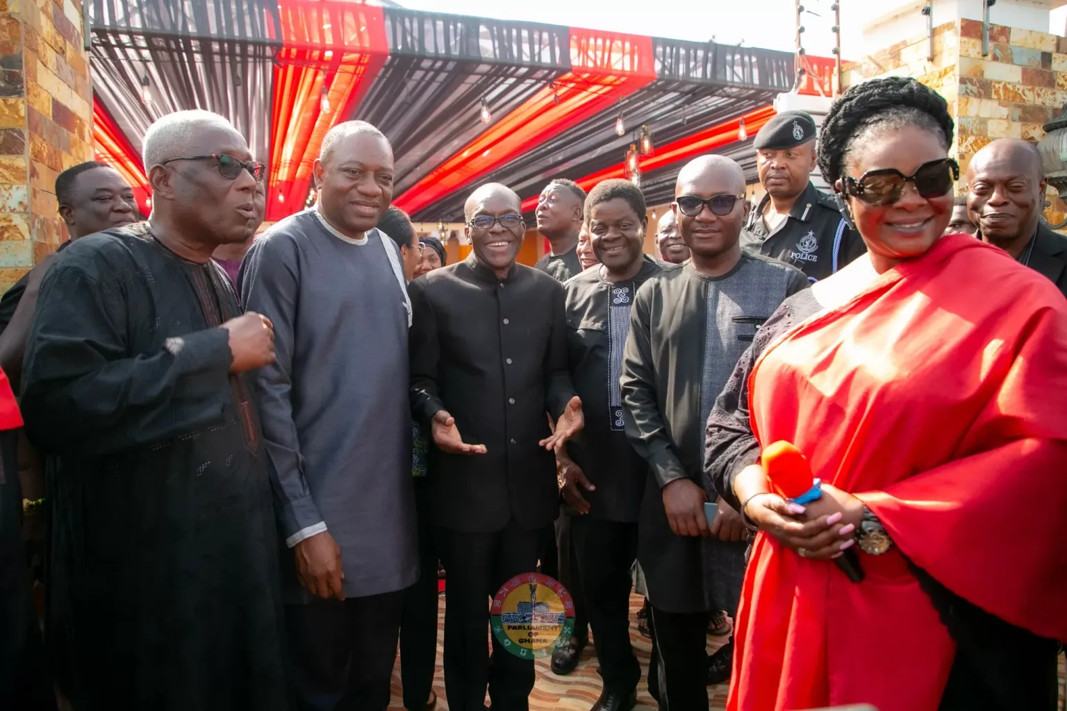 • Some Members of Parliament at a funeral
