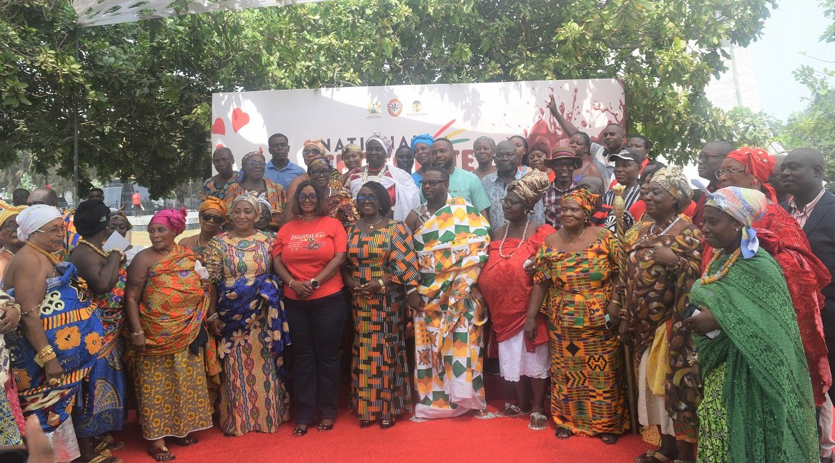 Ms Abla Dzifa Gomashie (middle) with other dignatories at the event. Photo: Stephanie Birikorang