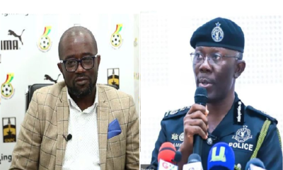 Kurt Okraku —GFA President(lieft), Dr George Akuffo Dampare - IGP(right)