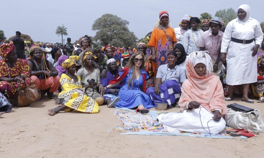 Dr Kelej (third from right with some beneficiaries of Merck Foundation