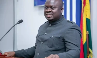 Albert Kwabena Dwumfour addresing the media