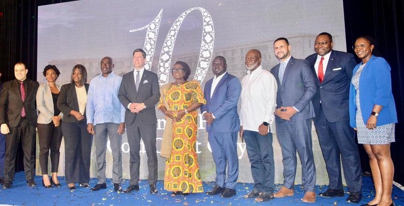 • Dzifa Gomashie (middle) with other dignitaries and management of Kempinski Hotel Photo: Stephanie Birikorang