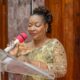 • Mrs Jane Addo addressing students and guests at the ceremony