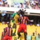 Kotoko’s Kwame Poku in an aerial battle with Emmanuel Amankwah