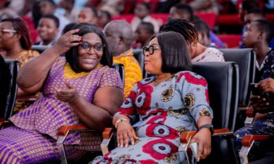 • Member of Parliament for Dome Kwabenya, Mrs Elikplim Akurugu Faustina in discussion with Ms Edna Korama Yamoah
