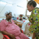 Mrs Mahama interacting with an expectant mother
