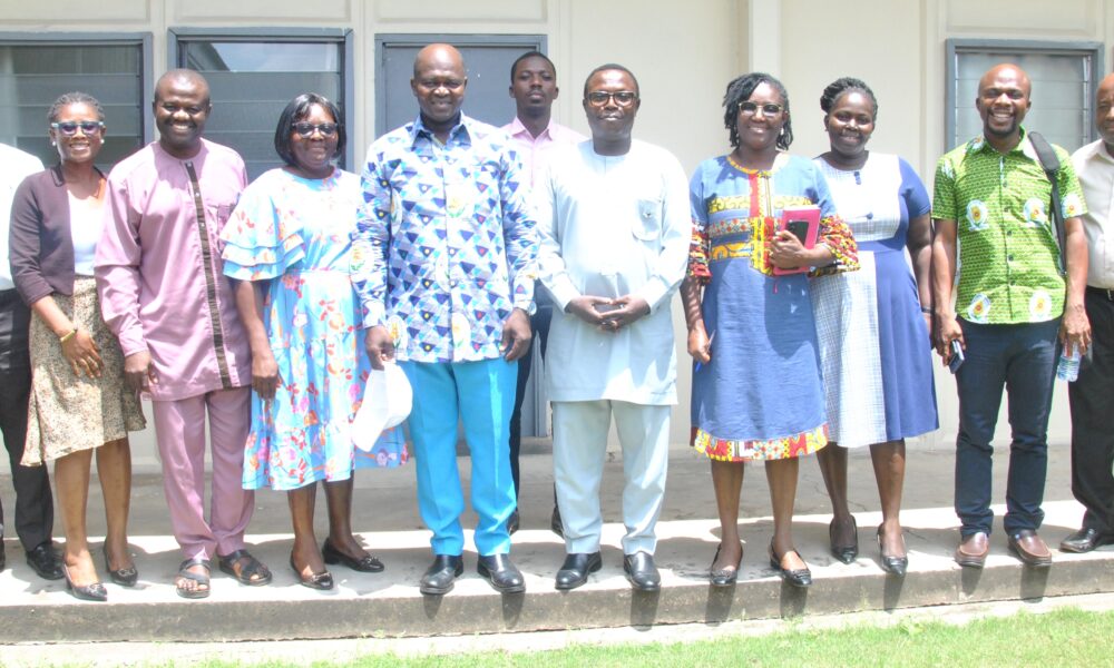 • Prof Samuel Kaba Akoriyea [fifth from left,] with Mr Martin Adu Owusu [fifth from right] and the GHS delegation team and NTC Managment after the meeting Photo: Lizzy Okai