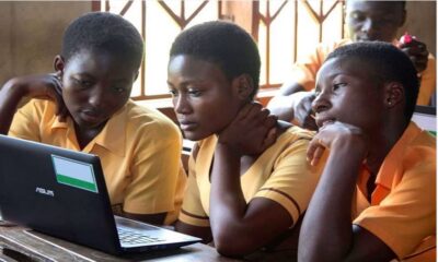 Some of the girls in the ICT programme