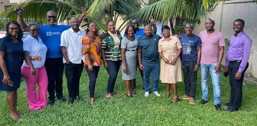 A group photograph of participants with Ms Augustina Oti-Tsumasi (sixth from left)