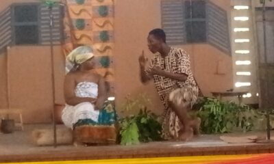 A scene in a play performance by Ebenezer Secondary School