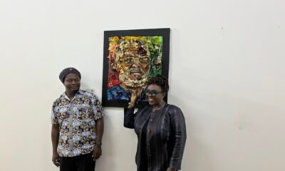 • Minister of tourism , Abla Dzifa Gomashie with one of the artists