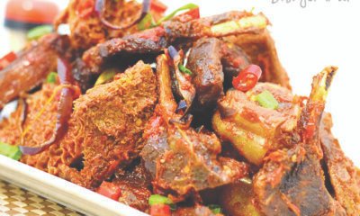 Peppered meat