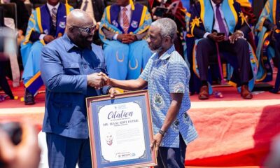 Isaac recieving his citation