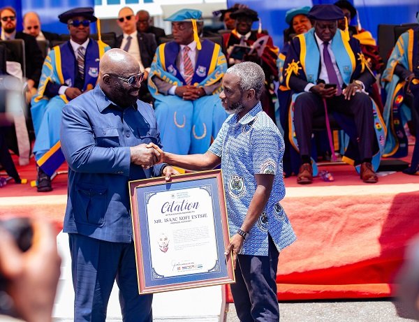 Isaac recieving his citation
