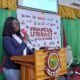 • Mrs Acheampong Otoo (inset) addressing students