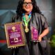 • Naa Yaa Serwaa Sarpong displaying her awards