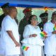 President John Mahama [left] with First Lady Mrs Lordina Mahama and Mr Alban Bagbin, Speaker of Parliament