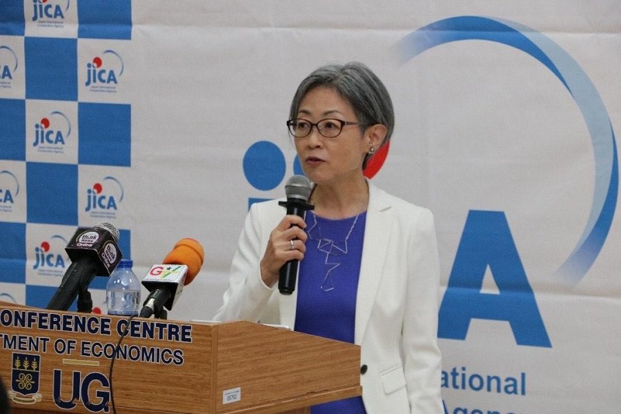 • Prof. Hayashi speaking at the event
