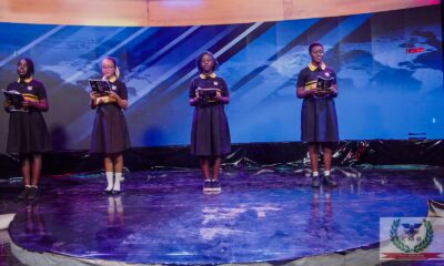 • Contestants from Blessed Home school and Creche Kwabenya presenting to the audience
