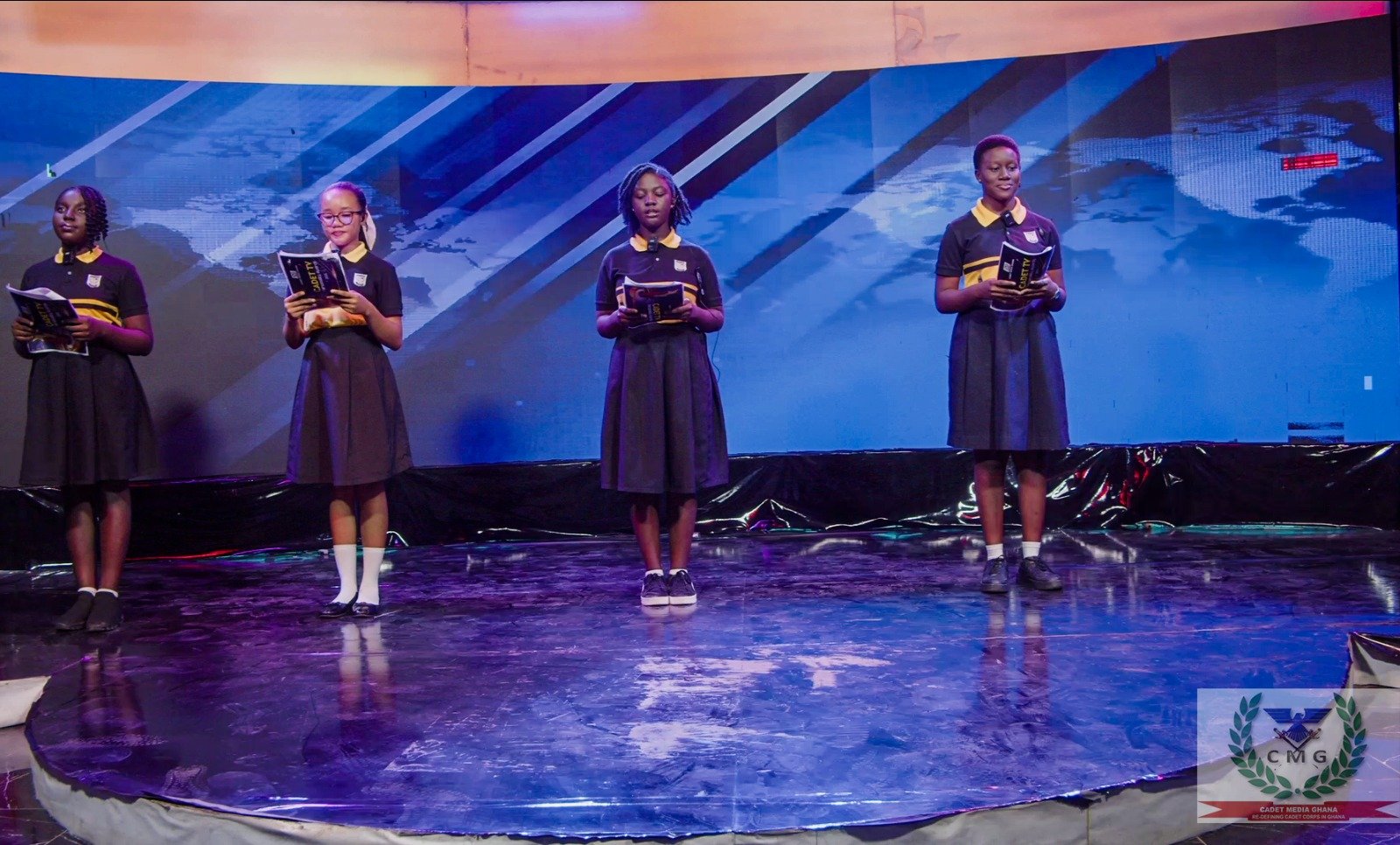 • Contestants from Blessed Home school and Creche Kwabenya presenting to the audience