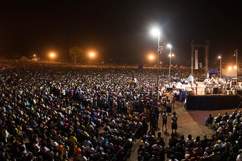 A section of Christians at a crusade ground