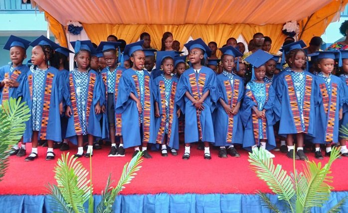 • The granduands pose for the camera