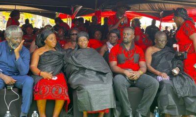 Daddy Lumba’s first wife, Akosua Serwaa (middle) seated with her family at the gathering