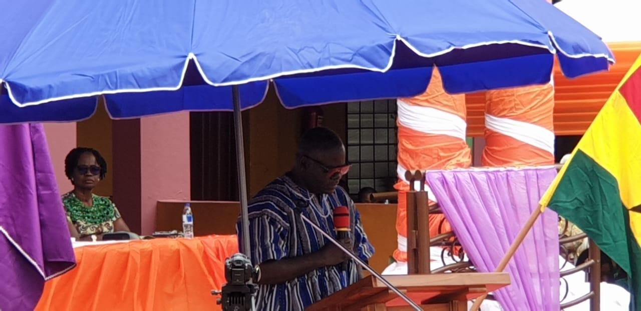 Professor Frederick Sarfo delivering a speech