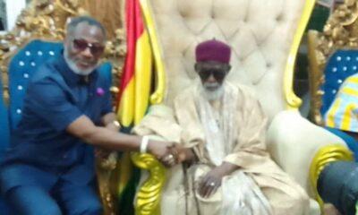 • Dromor Awah V (left) with the Chief Imam
