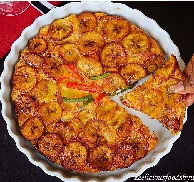 • Delicious plantain pizza