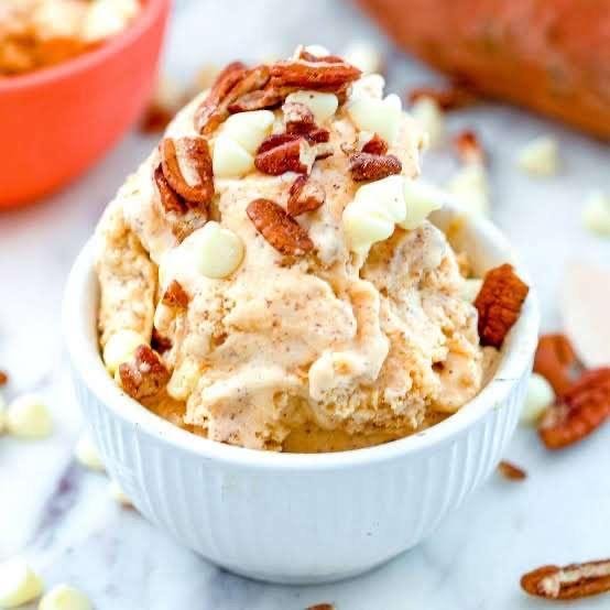 Delicious yam ice cream