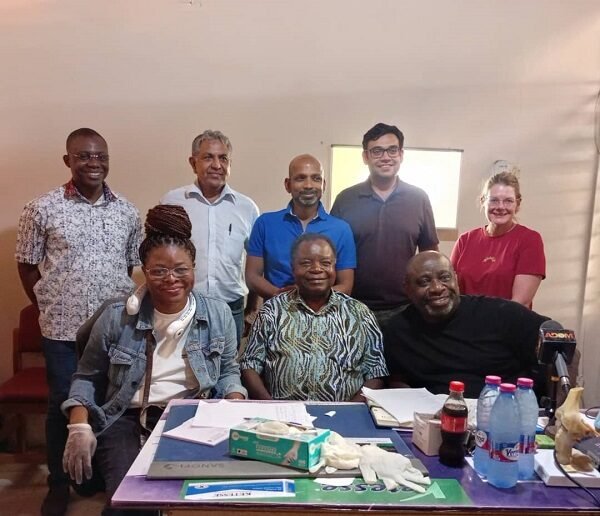 Dr. Ofori -Atta, seated-middle. Dr. Adedapo, seated- 1st from right and the other medical team