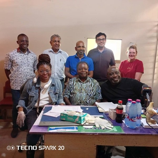 Dr. Ofori -Atta, seated-middle. Dr. Adedapo, seated- 1st from right and the other medical team