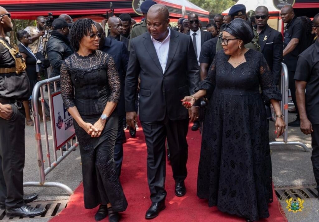 Dr. Zanetor Rawlings (left) with President Mahama and wife, Lordina