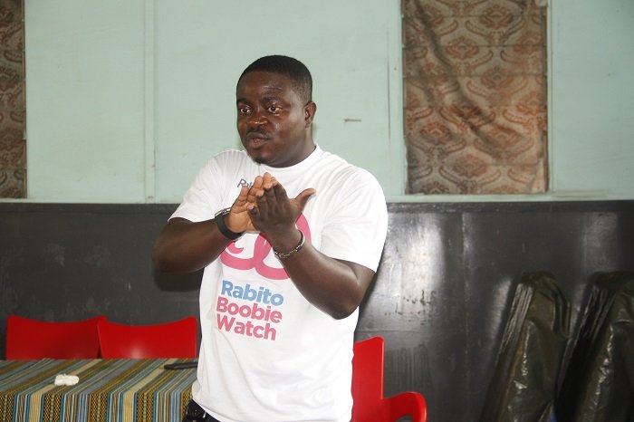 Mr. Agyekum addressing the staff