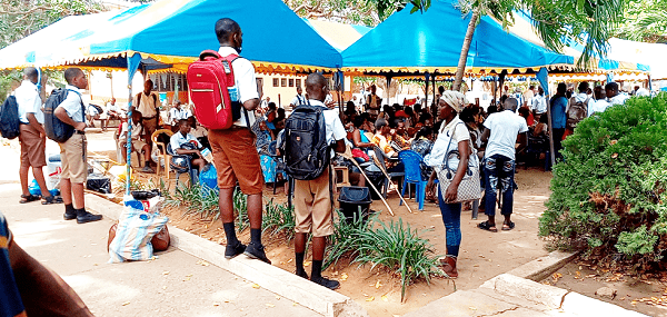 Students going for admission