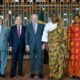 • Ambassador Namoale (second from right) and wife with President Luiz Inacio da Silva (middle) and other dignitaries after presenting his letter of credentials
